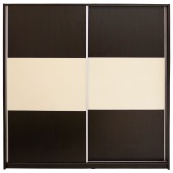 Dulap Milano cu usi culisante, 206 x 220 x 60 cm, Wenge / Vanilie Dulap Milano cu usi culisante, 206 x 220 x 60 cm, Wenge / Vanilie